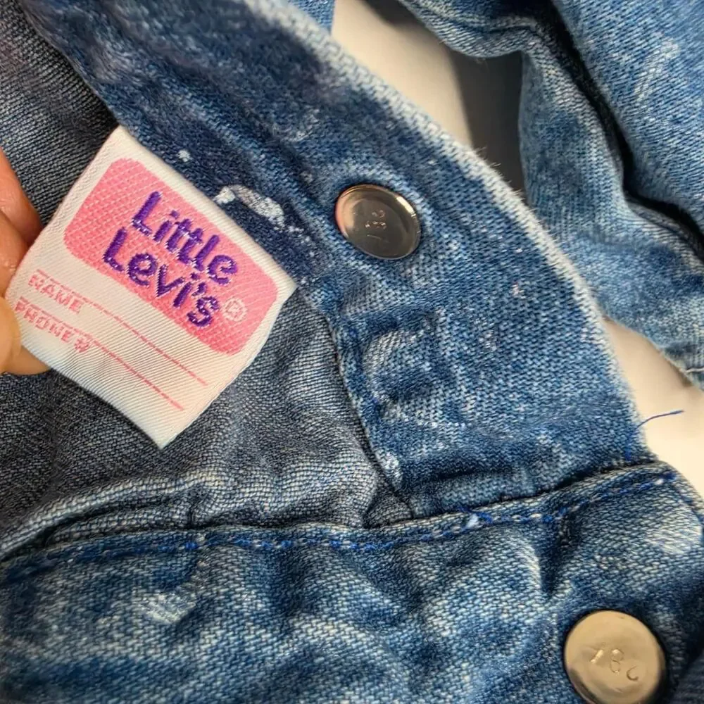 Vintage Levi's Girls Blue and Navy Jacket crescent print